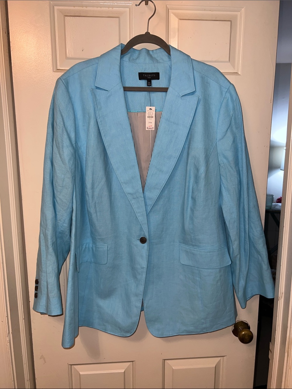 Talbots Linen Blazer Plus Size